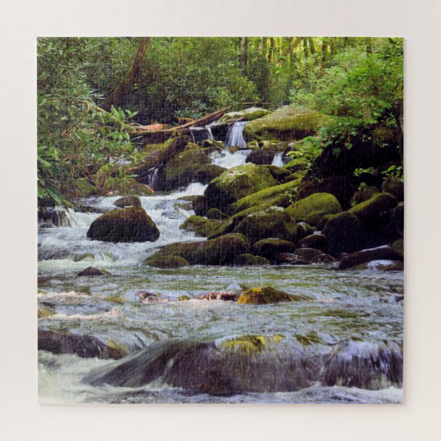 Puzzle Smoky Mountain Stream - 20x20 (Vertical)