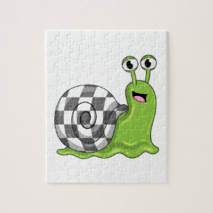 Puzzle Snail en ajedrez con tablero de ajedrez