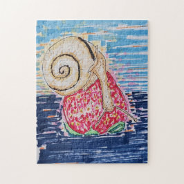 Puzzle Snail on the Strawberry
