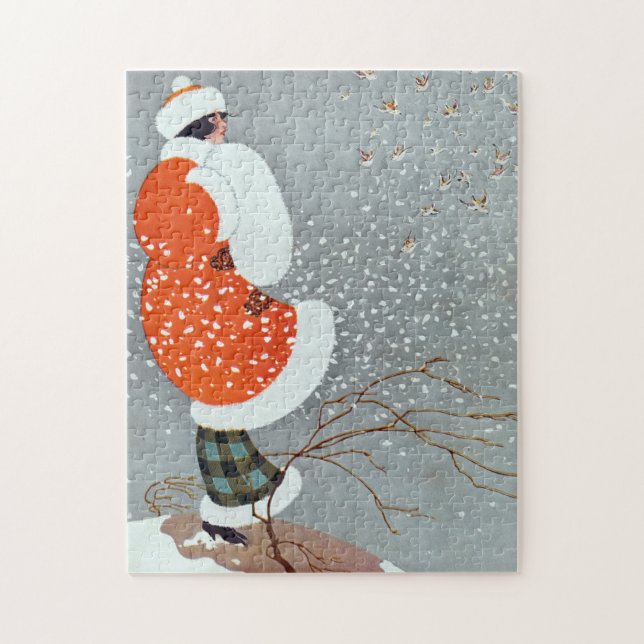 Puzzle Snow Buntings - Will Hammell  (Vertical)