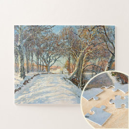 Puzzle Snow Covered Landscape, Viggo Langer 