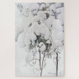 Puzzle Snow Covered Pine Saplings (by Pekka Halonen)