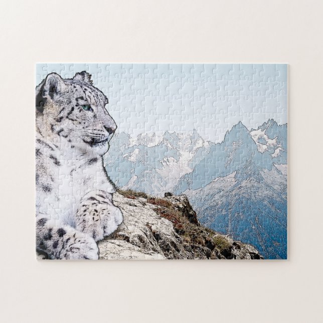 Puzzle Snow Leopard (Horizontal)