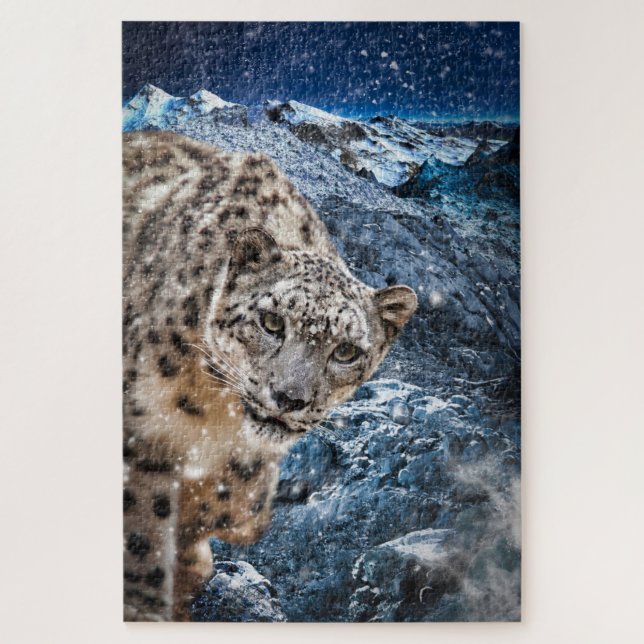 PUZZLE SNOW LEOPARD CLOUD WALKER (Vertical)