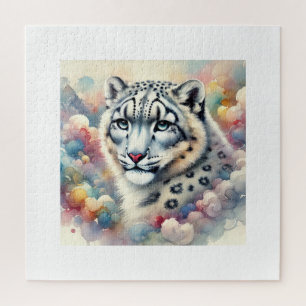 Puzzle Snow Leopard Majesty 220824AREF136 - Watercolor