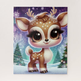 Puzzle Snowflake Sparkle Baby Reindeer