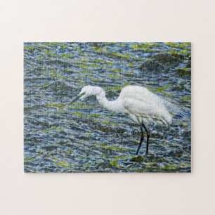 Puzzle Snowley Egret White Wading Bird Heron