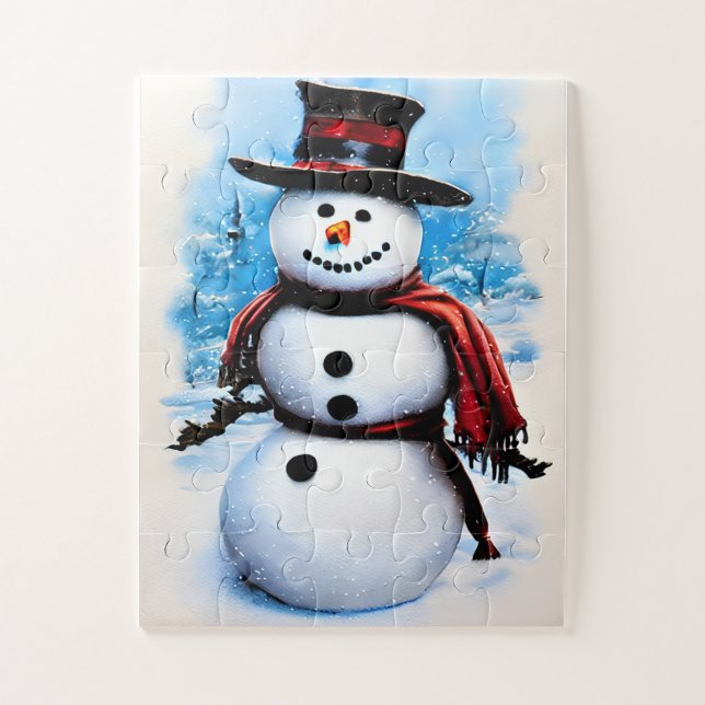 Puzzle Snowman (Vertical)