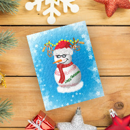 Puzzle Snowman De Béisbol Decorado Con Aperitivos Popular