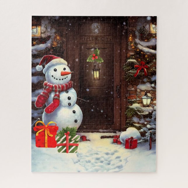Puzzle Snowman Vintage Christmas (Vertical)