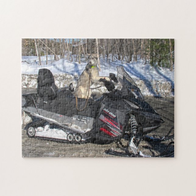 Puzzle Snowmobile Quebec Canada. (Horizontal)