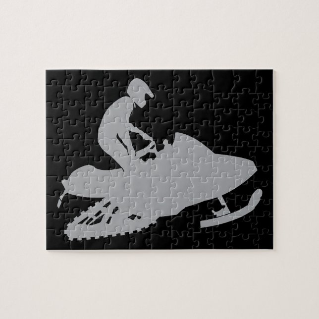 Puzzle Snowmobiler gris plateado (Horizontal)