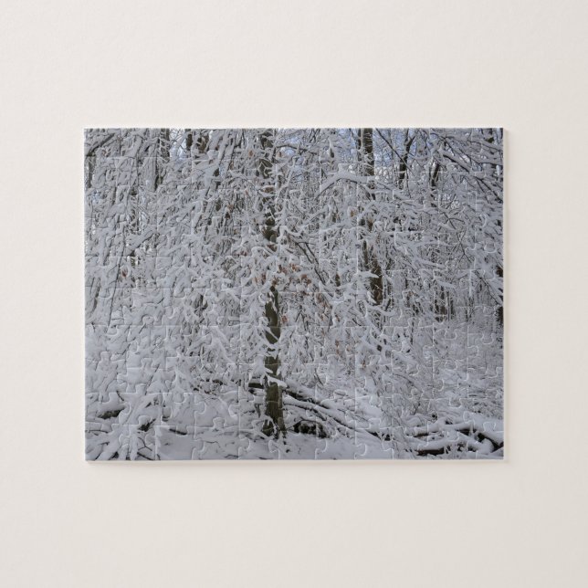 Puzzle Snowy Birch Tree Canopy (Horizontal)