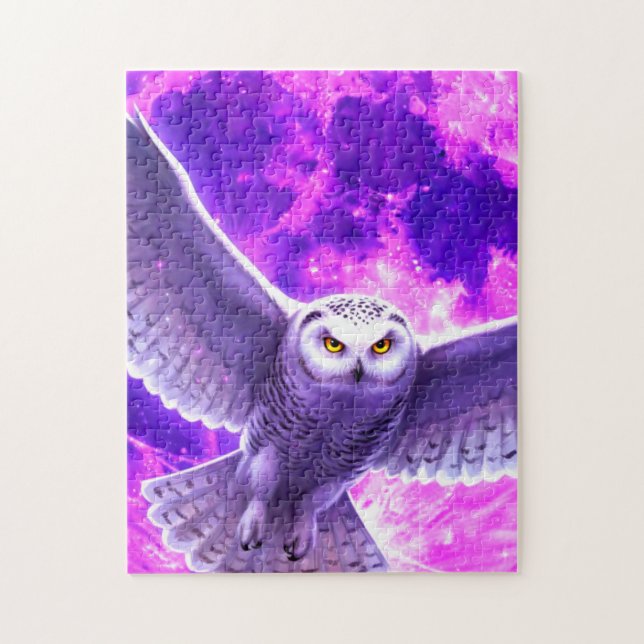 Puzzle Snowy Owl by Purple Moon (Vertical)