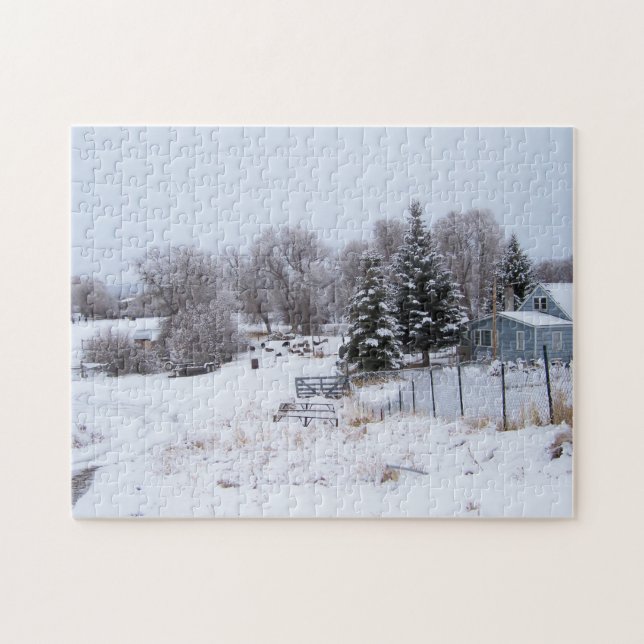 Puzzle Snowy Ranch Morning (Horizontal)
