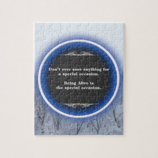 Puzzle Snowy Winter Scene Quote