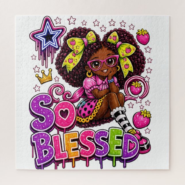 Puzzle So Blessed™ StarBerry | Fresa Niña Linda  (Vertical)