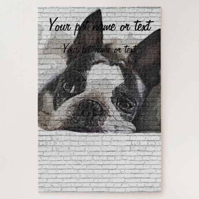 Puzzle So Cute Boston Terrier Dog (Vertical)