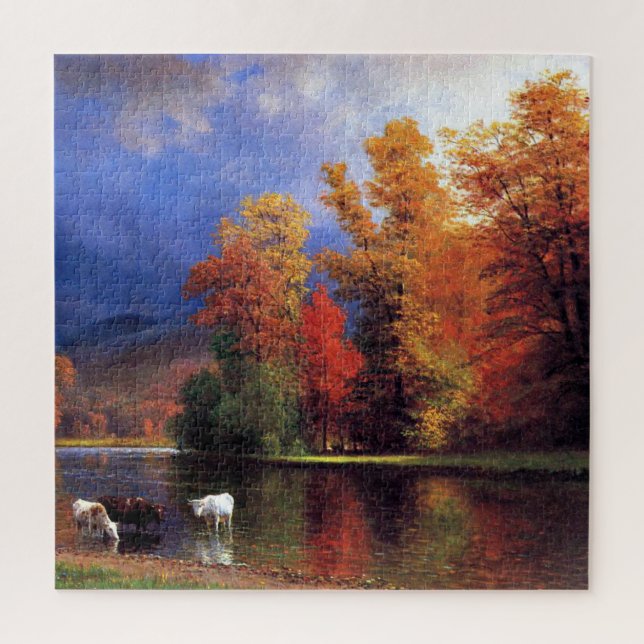 Puzzle Sobre el Saco por Albert Bierstadt (Vertical)