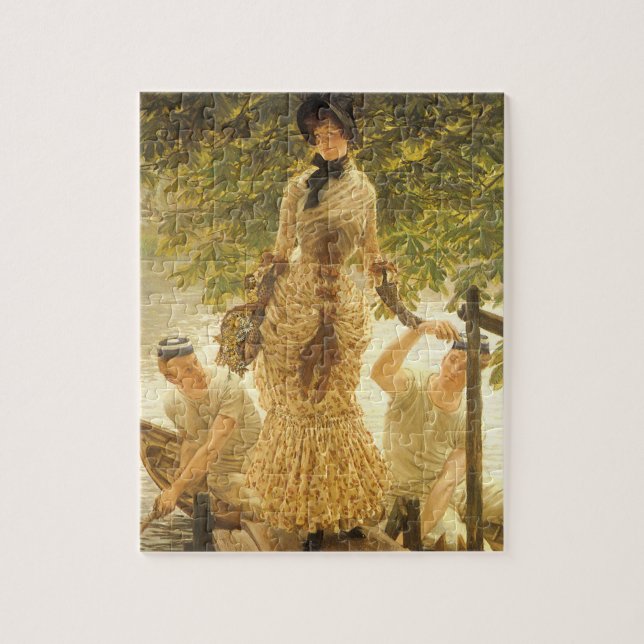 Puzzle Sobre el Támesis de James Tissot, el realismo vint (Vertical)