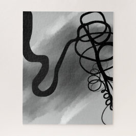 Puzzle Sobre la cuadrícula: Resumen negro y gris