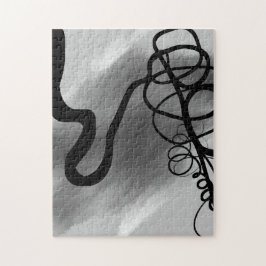 Puzzle Sobre la cuadrícula: Resumen negro y gris