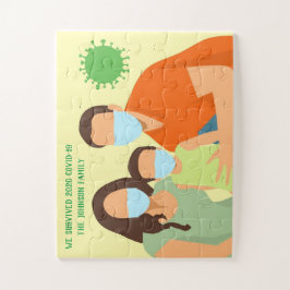 Puzzle Sobrevivimos A La Familia Covid 19 En Máscaras