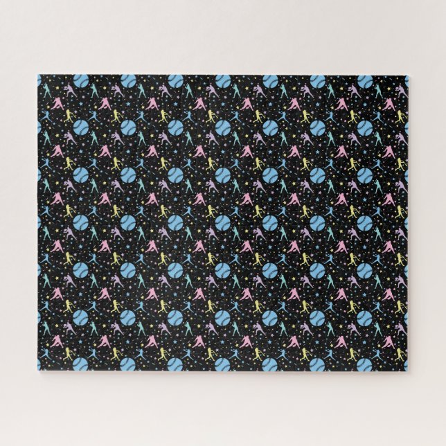 Puzzle Softbol Femenino - Jugadoras con Estrellas (Horizontal)