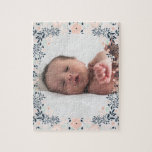 Puzzle Softest Botanical Pastel Floral<br><div class="desc">Un diseño fresco y elegante en pasteles y flores. Rompecabezas del rompecabezas de jigsierra de la foto del Pastel Botánico más suave</div>