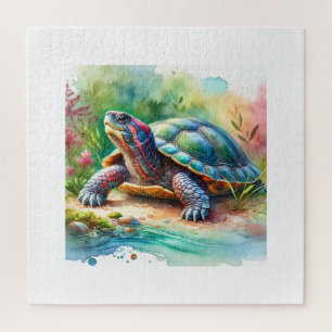 Puzzle Softshell Turtle 221024AREF149 - Watercolor