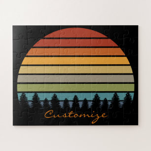 Puzzle Sol a rayas multicolor con árboles Thunder_Cove