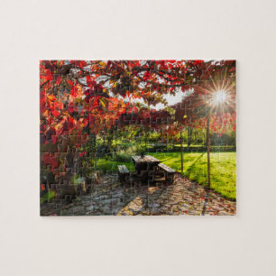 Puzzle Sol a través de hojas de otoño, Croacia