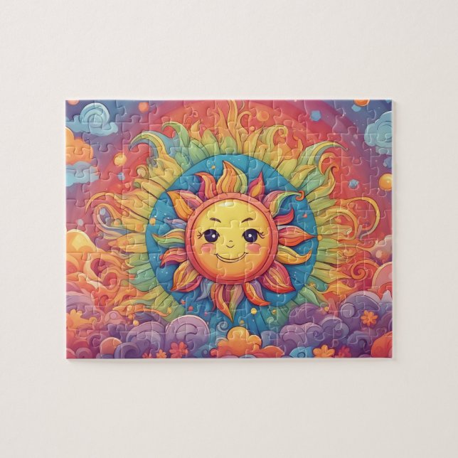 Puzzle Sol colorido de Fantasy World (Horizontal)