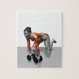 Puzzle Sola pierna Deadlift de la pesa de gimnasia