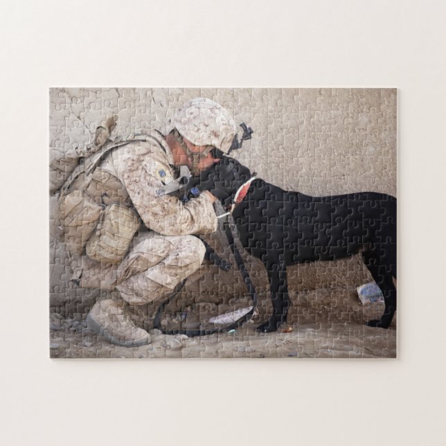 Puzzle Soldado de perro militar (Horizontal)