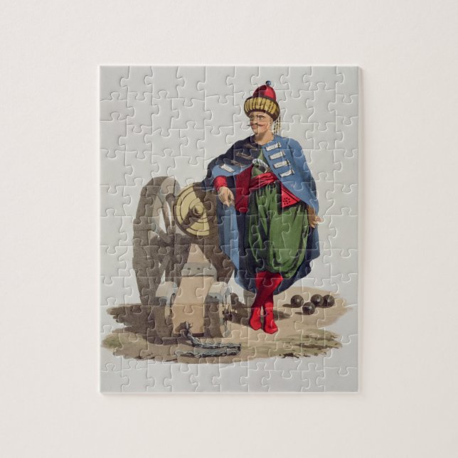 Puzzle Soldado turco, de los 'trajes del diverso nacional (Vertical)