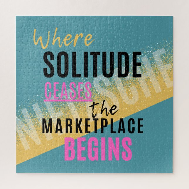 Puzzle Solitud Introspección Introvert cita Nietzsche (Vertical)