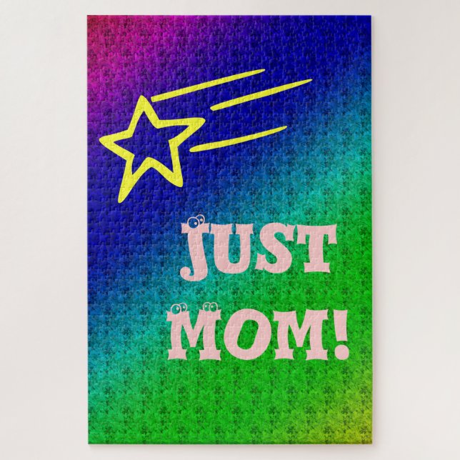 Puzzle Solo Mamá Superstar Estrella Azul y Verde Mi Vida (Vertical)