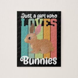 Puzzle Solo un Chica que ama a los Bunnies Easter Bunny C