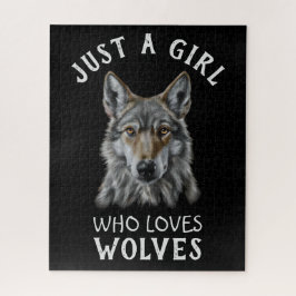 Puzzle Sólo un chica que ama a los lobos