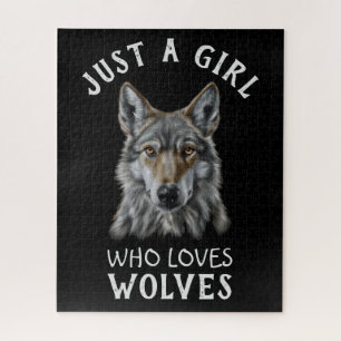 Puzzle Sólo un chica que ama a los lobos