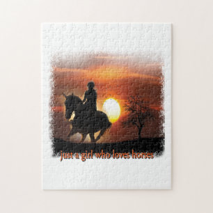 Puzzle solo un chica que ama los caballos