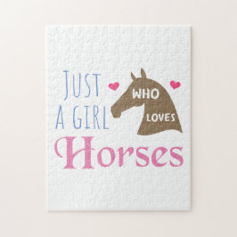 Puzzle Sólo un chica que ama los caballos