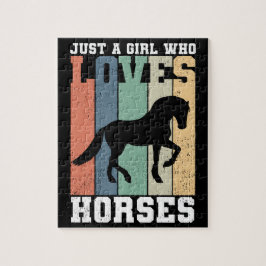 Puzzle Sólo un chica que ama los caballos | Caballo retro