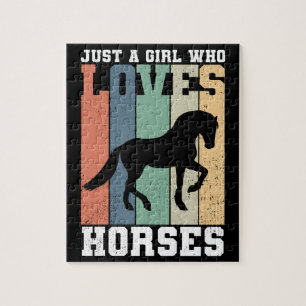 Puzzle Sólo un chica que ama los caballos Caballo retro
