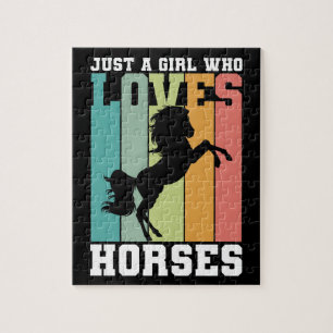 Puzzle Sólo un chica que ama los caballos Chica de cab