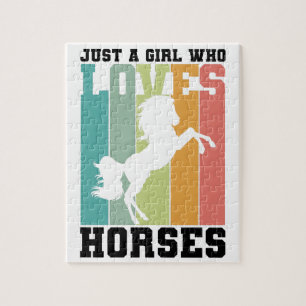 Puzzle Sólo un chica que ama los caballos   Chica de caba
