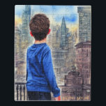 Puzzle Solo un niño y su ciudad - Balcony Skyline AI Art<br><div class="desc">Just a Boy and His City - colección de obras de arte de IA inspiradas en el vídeo de un amigo. Mi amigo publicó un video recientemente del paisaje nocturno de las calles de Auckland, grabó su viaje caminando por el distrito central de negocios y lo que vio y escuchó...</div>