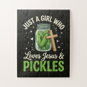 Puzzle Solo una chica que ama a Jesús y los pepinillos