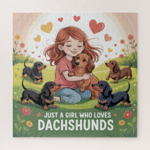 Puzzle Solo Una Chica Que Ama A Los Dachshunds